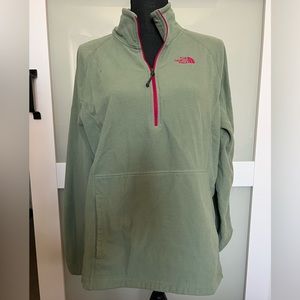 North Face Light Green Fleece Pullover XL